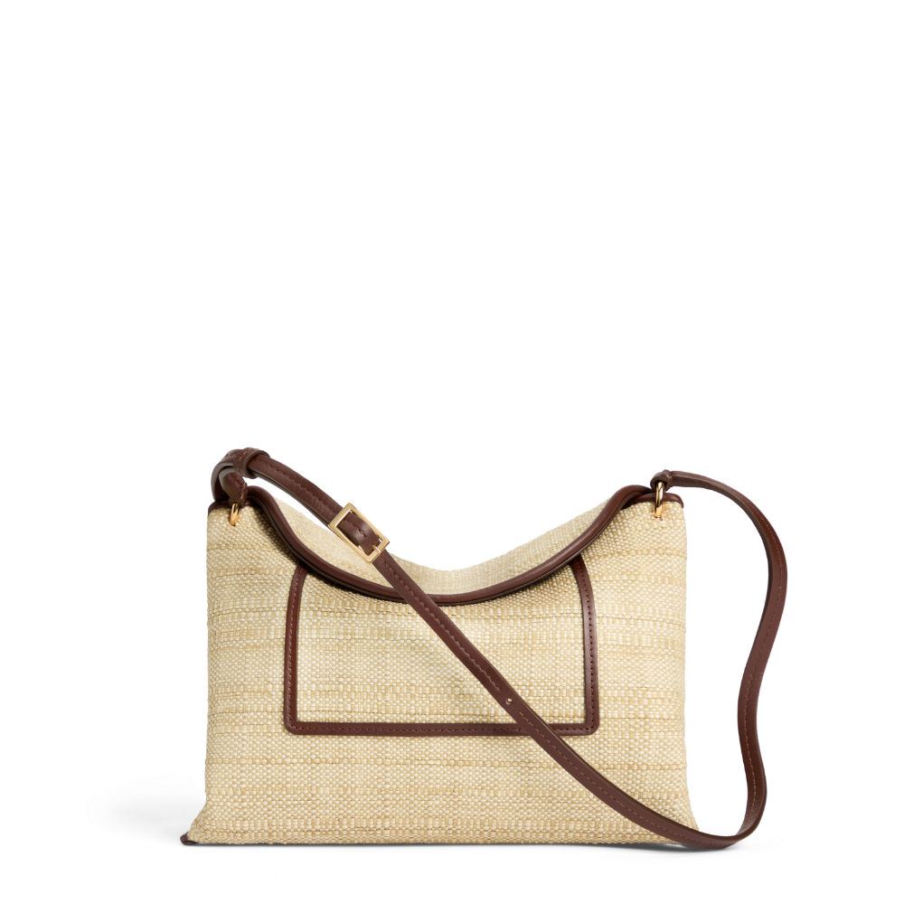 ペネロペ スラウチバッグ ラフィア - BEIGE RAFFIA