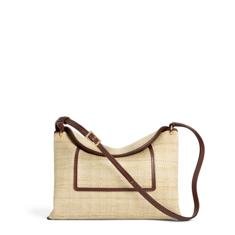 ペネロペ スラウチバッグ ラフィア - BEIGE RAFFIA