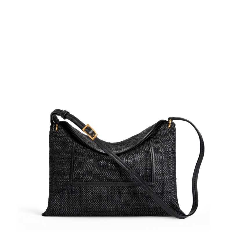 ペネロペ スラウチバッグ ラフィア - BLACK RAFFIA