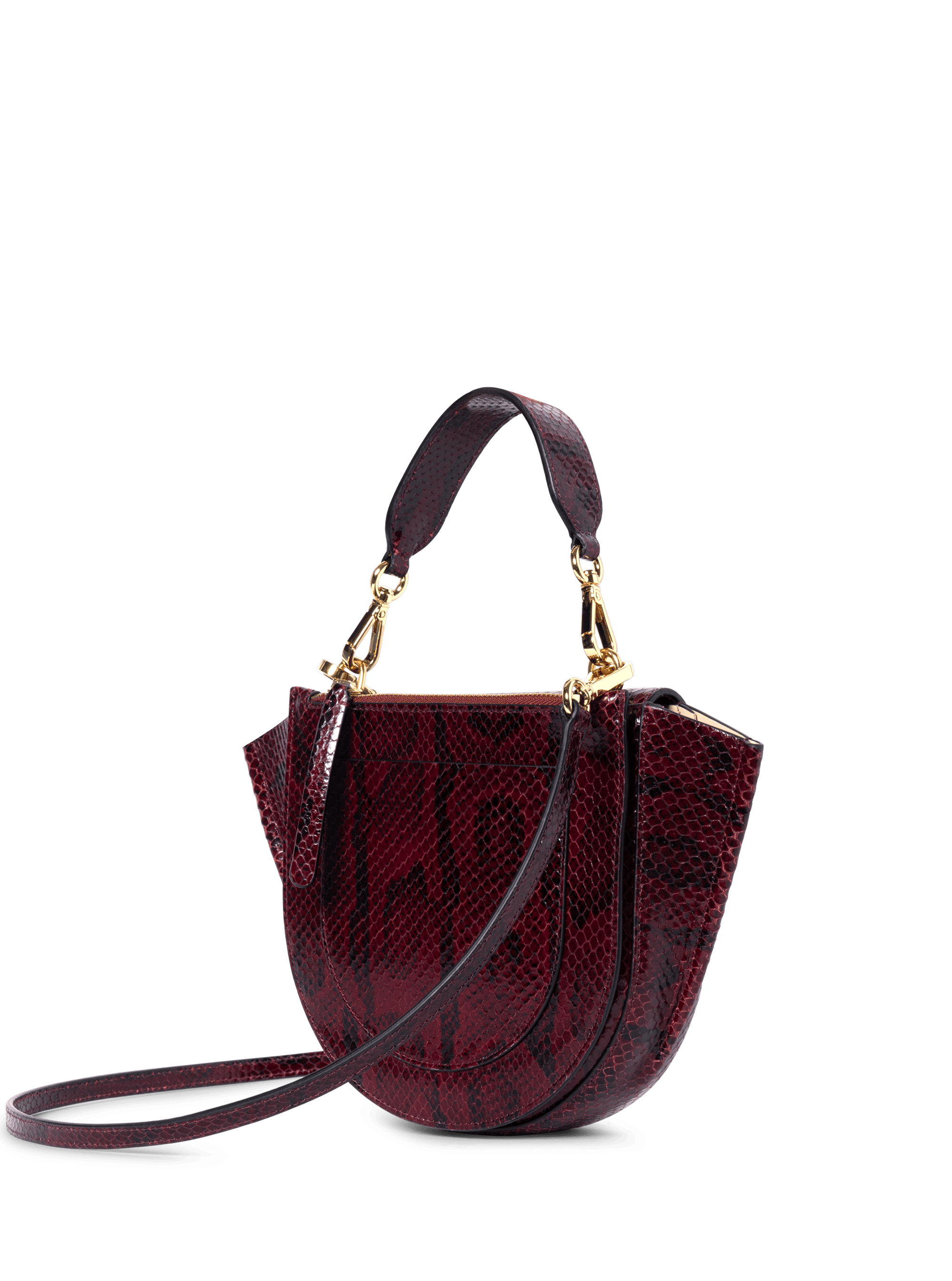 ホルテンシア ミニ ハンドバッグ パイソン型押し - BORDEAUX PYTHON