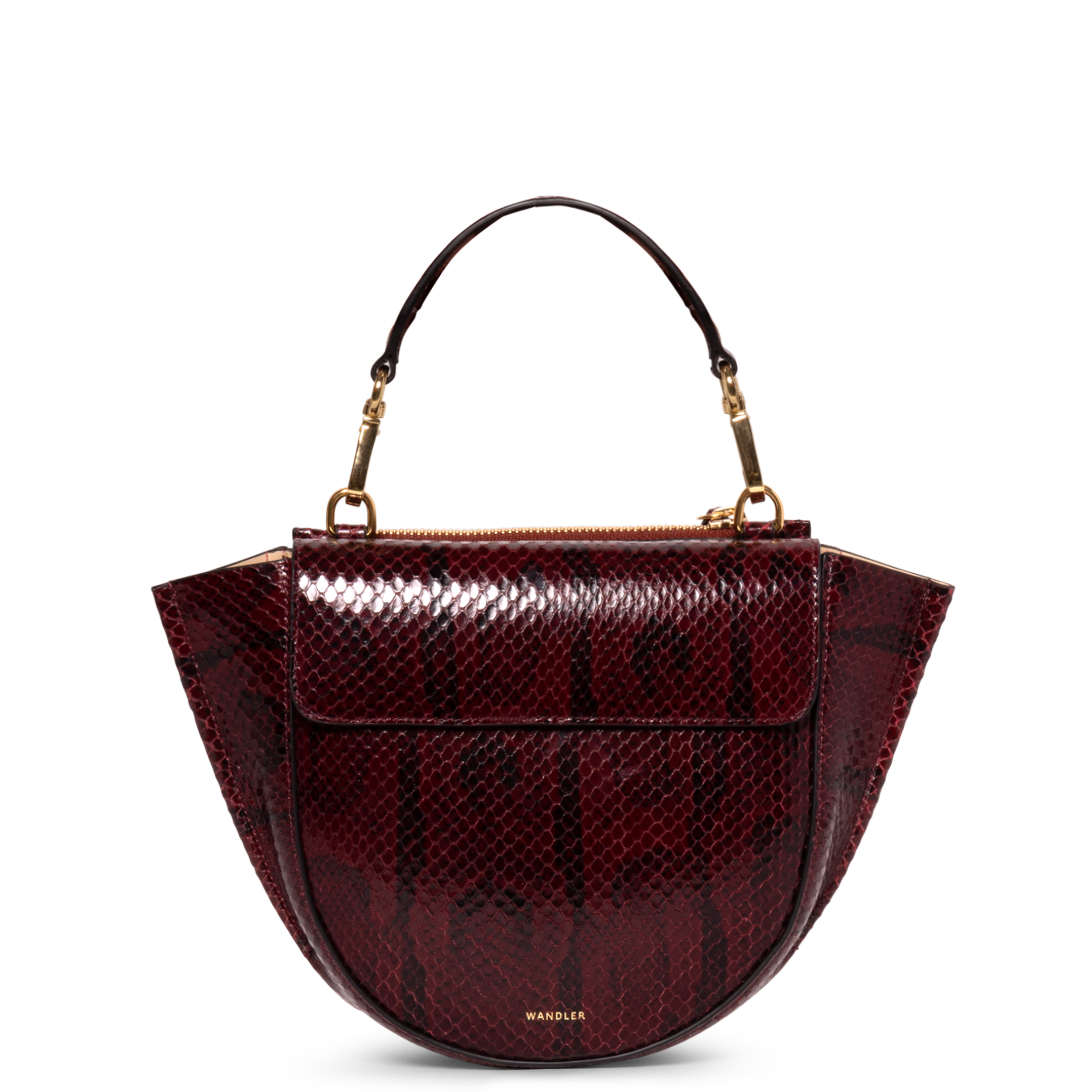 ホルテンシア ミニ ハンドバッグ パイソン型押し - BORDEAUX PYTHON