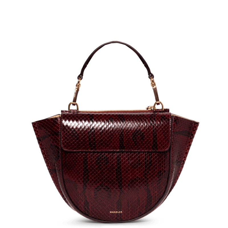 ホルテンシア ミニ ハンドバッグ パイソン型押し - BORDEAUX PYTHON