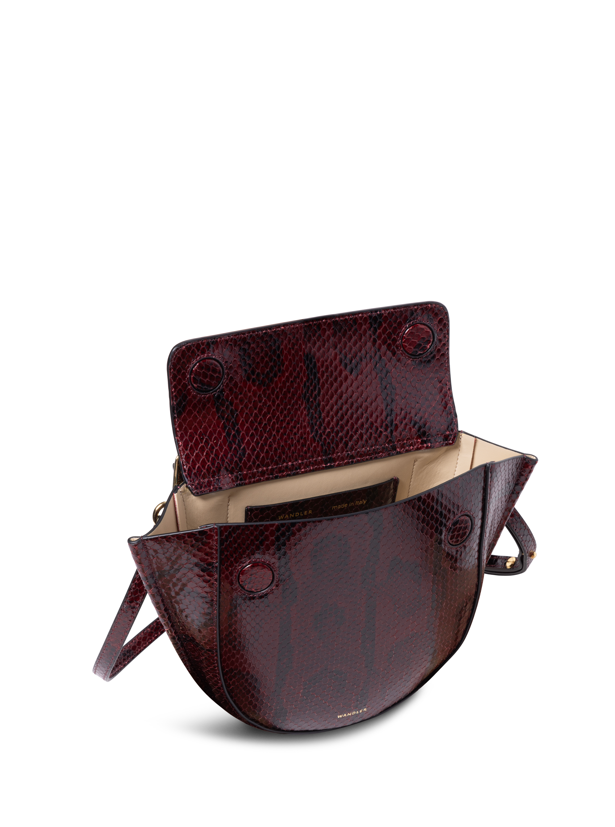 ホルテンシア ミニ ハンドバッグ パイソン型押し - BORDEAUX PYTHON