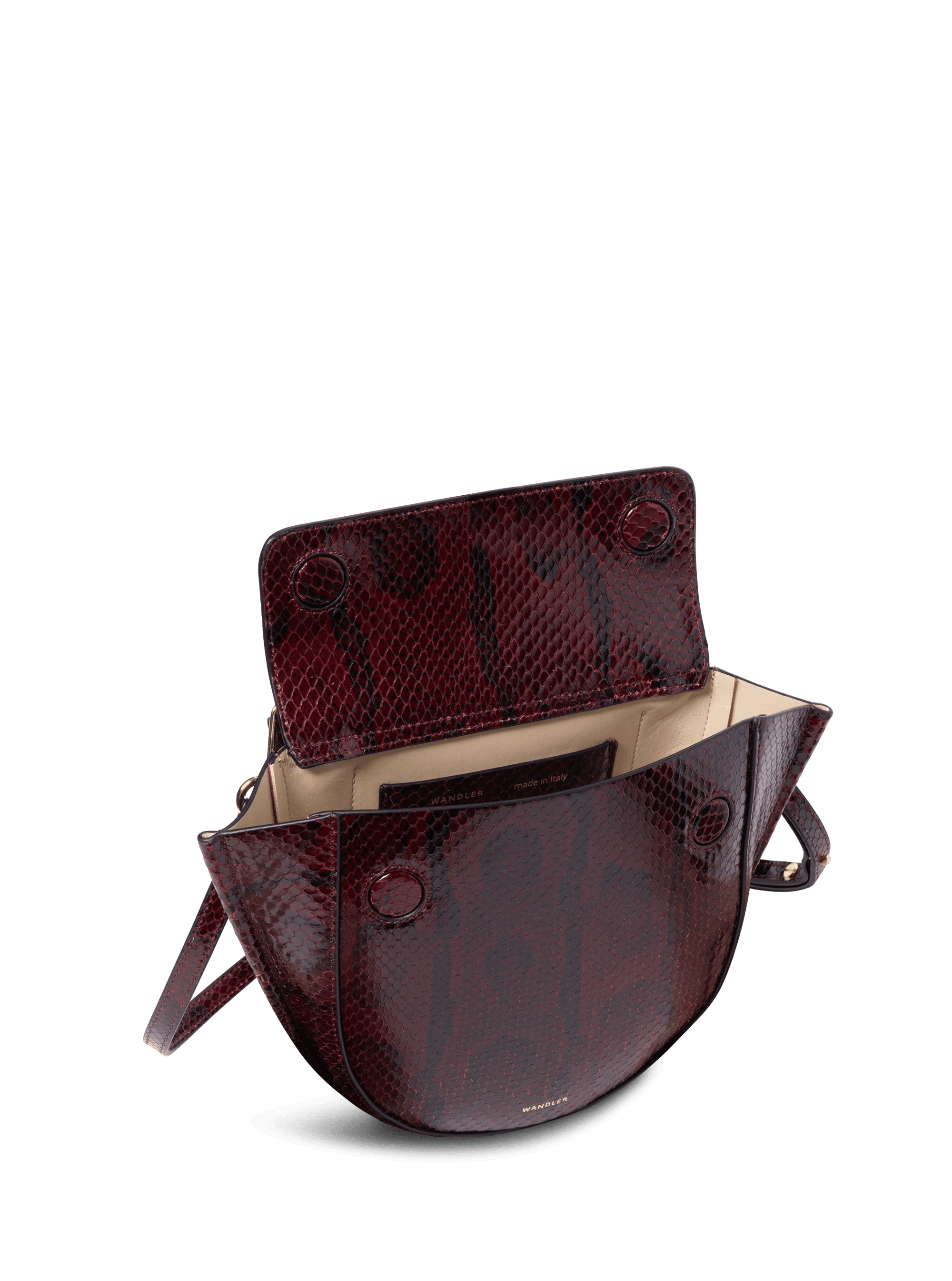 ホルテンシア ミニ ハンドバッグ パイソン型押し - BORDEAUX PYTHON