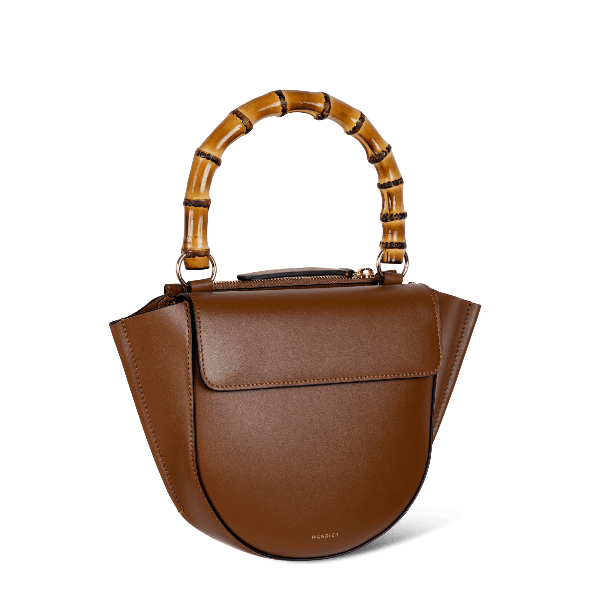 ホルテンシア ミニ ハンドバッグ - SADDLE_BAMBOO | 【Wandler ホルテンシア ミニ ハンドバッグ - SADDLE_BAMBOO | 【Wandler