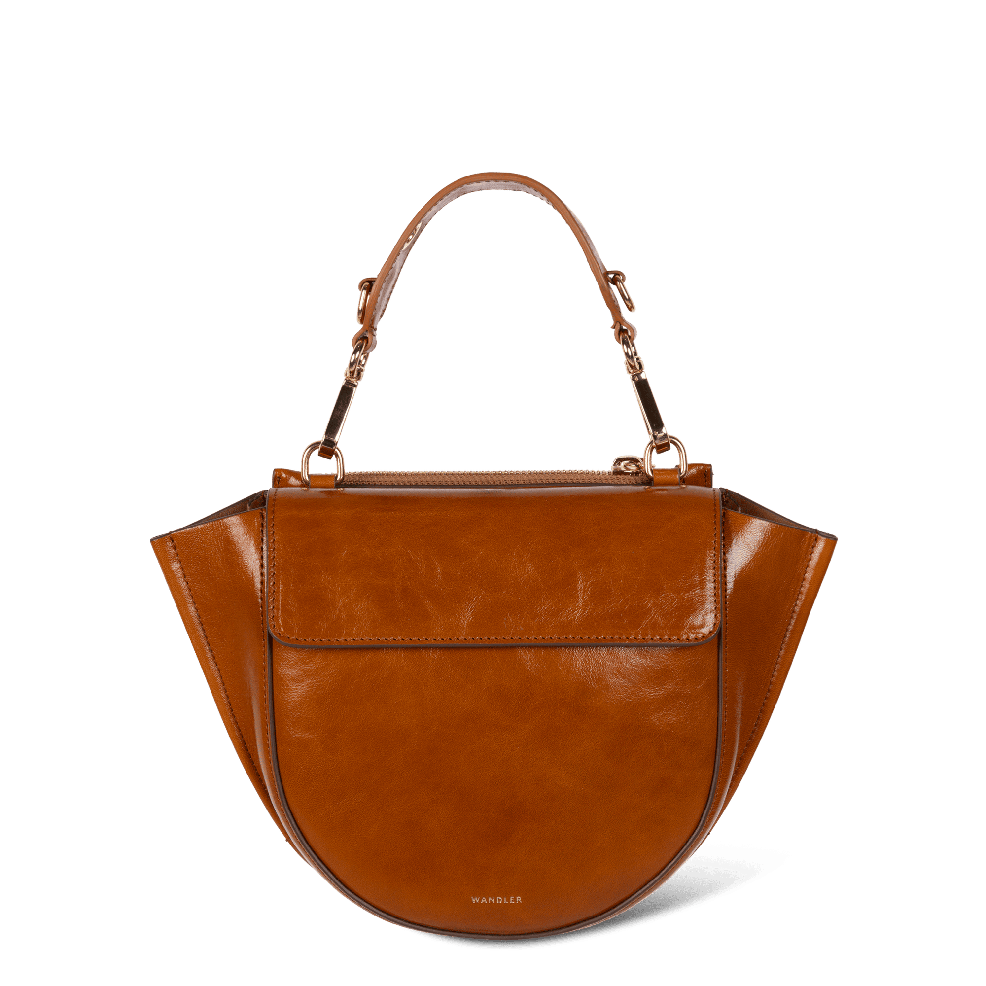 ホルテンシア ミニ アイレット ハンドバッグ - COGNAC