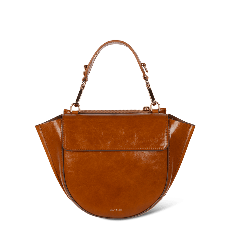 ホルテンシア ミニ アイレット ハンドバッグ - COGNAC