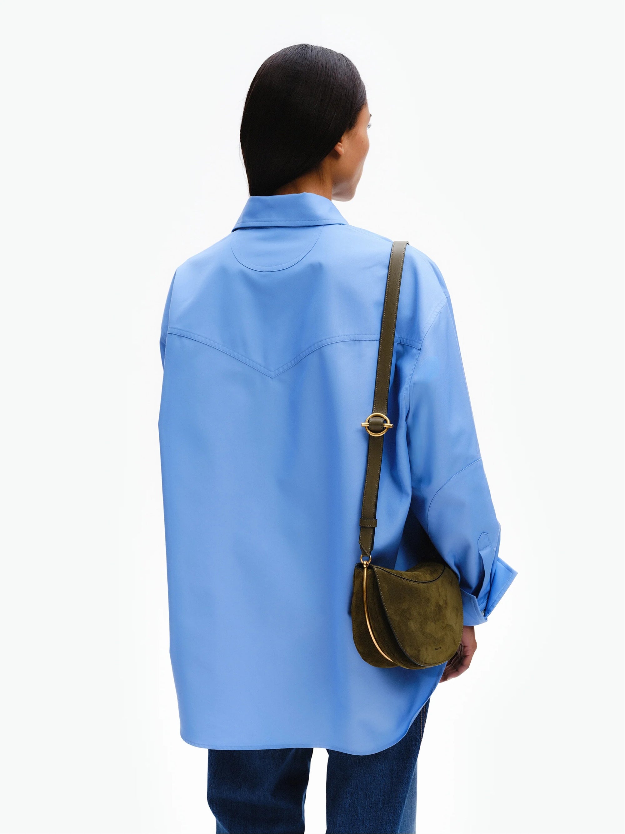 ケイト ショルダーバッグ - OLIVE SUEDE