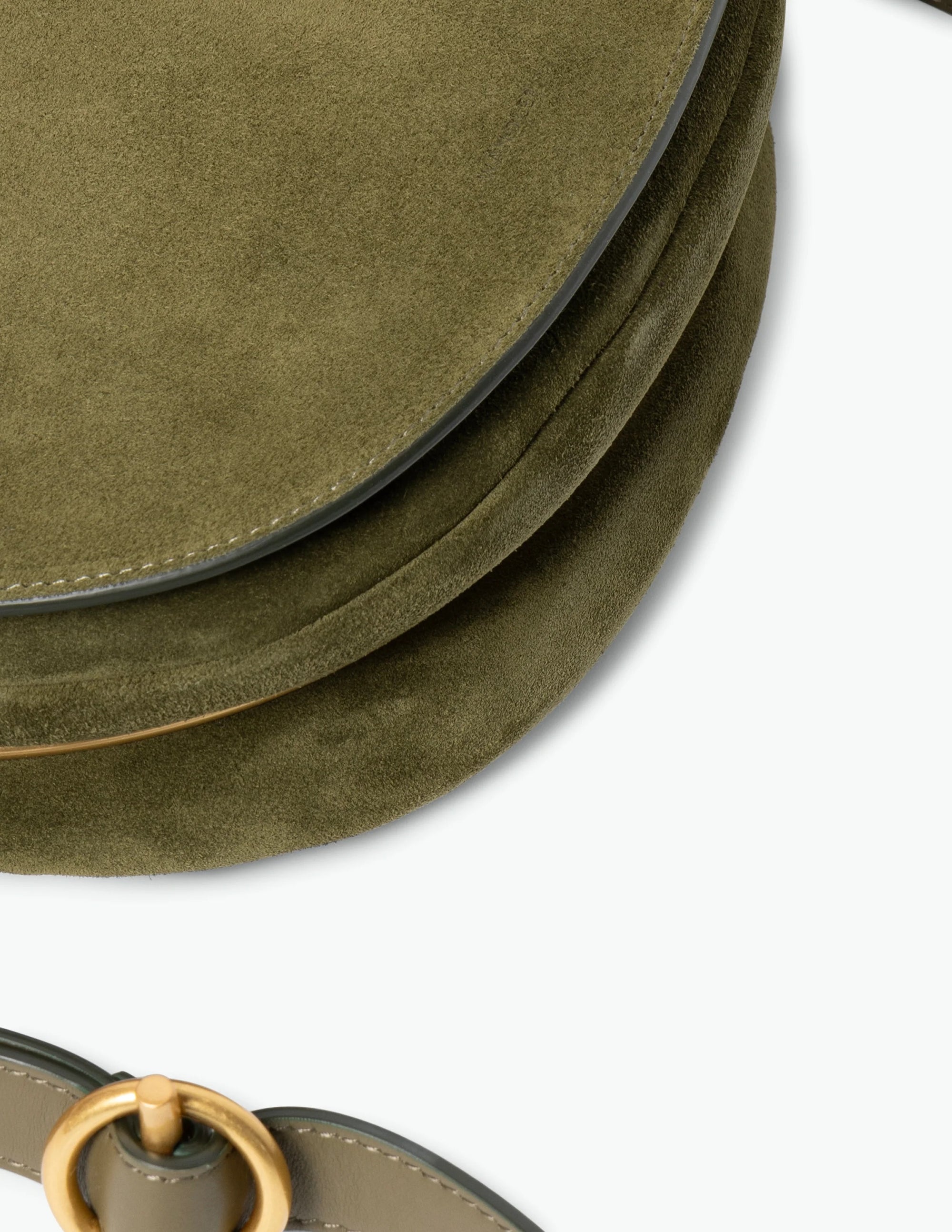 ケイト ショルダーバッグ - OLIVE SUEDE