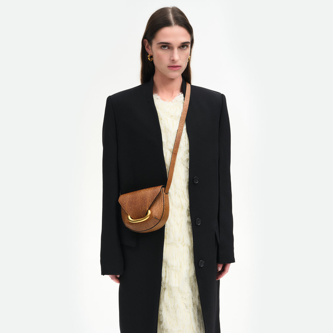 ヴェネト クロスボディバッグ スモール - TABACCO LIZZARD