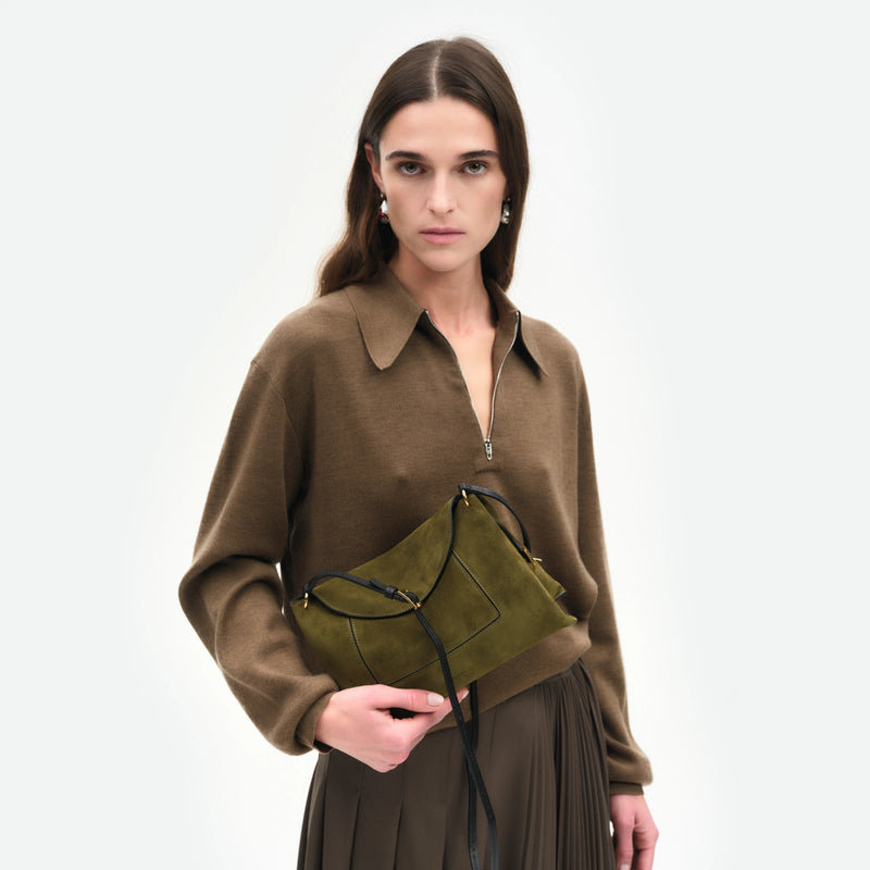 ペネロペ スラウチバッグ スエード - OLIVE SUEDE